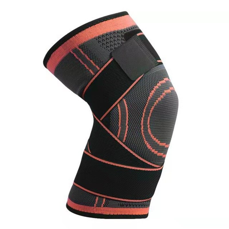 Rodillera deportiva elástica de compresión para hombre, equipo de Fitness, ajustable, transpirable, estabilizador de rodilla