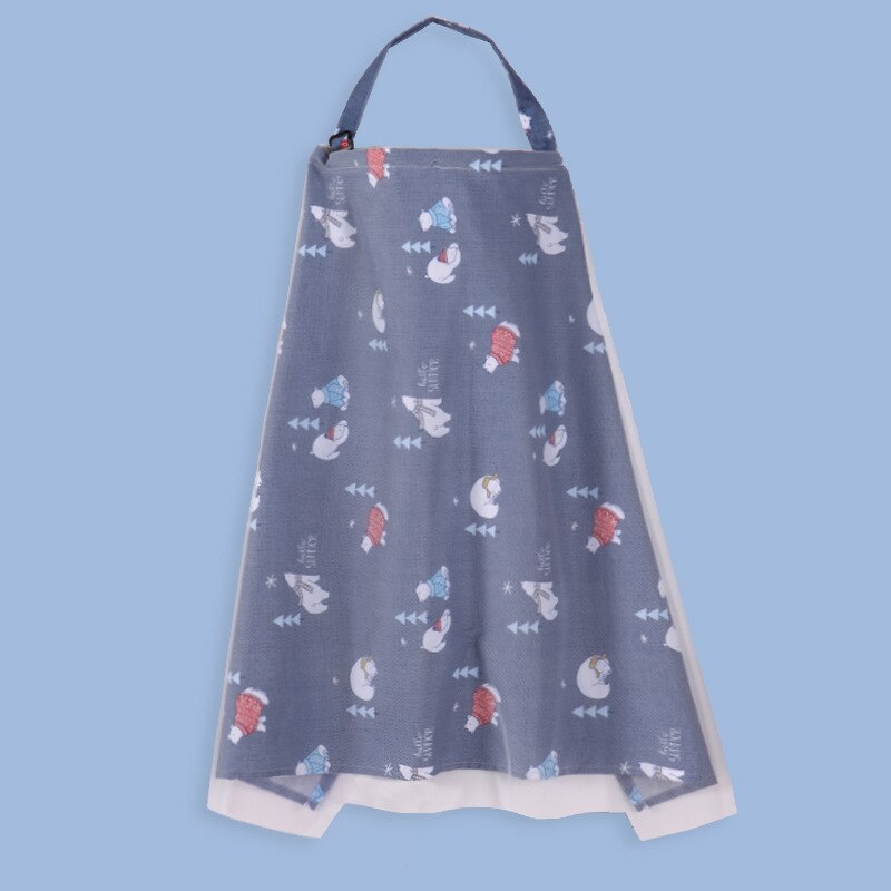 Asciugamano per allattamento le madri in cotone uscire stampa mantello per allattamento mantello vestiti per allattamento vestiti per peccato anti-esaurimento: Alaskan orso blu