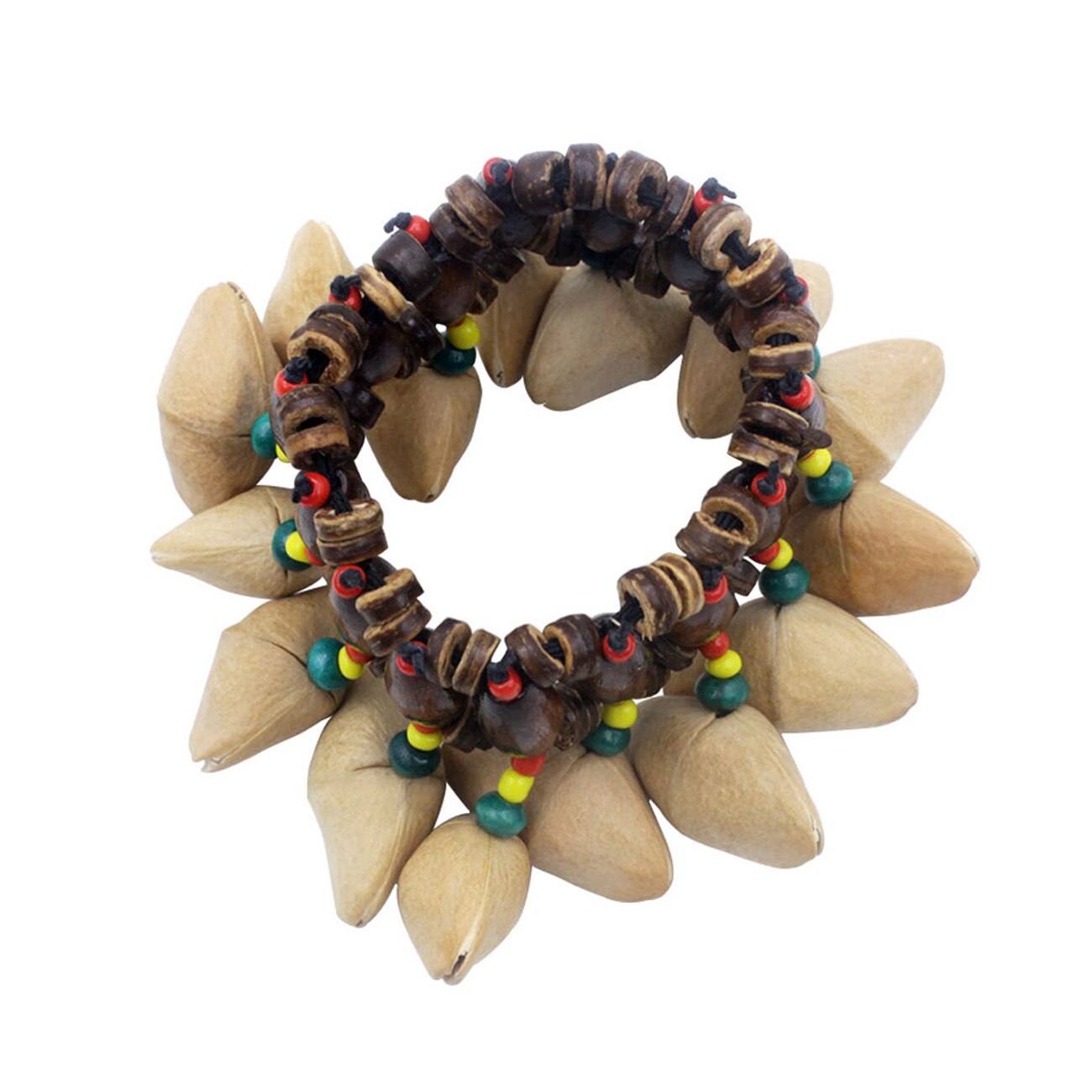 Nuts Shell Bracelet,African Drummer Bells Dance hand bell shell African drummer string Drum Musical Instrument Bell Accessories: Default Title