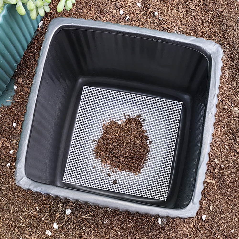 20-100 pçs ferramenta bonsai pote malha folha buraco vaso inferior net controle de pragas evitar perda do solo junta respirável branco