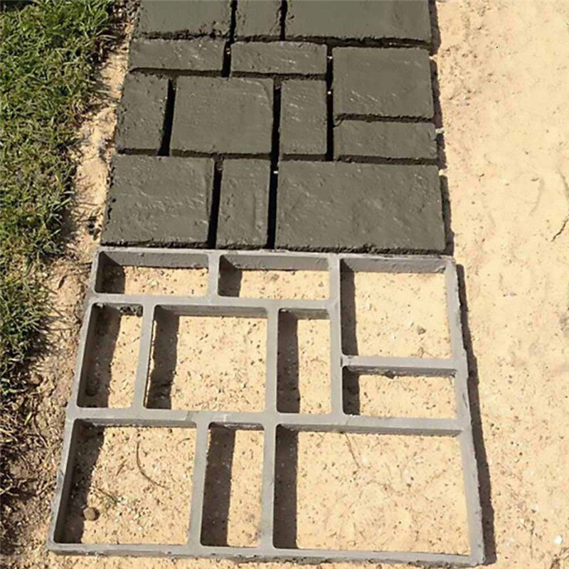 10-Cell Concrete Mold Reusable Walking Machine Stepping Stone Paving Machine Sidewalk Paving Paving Mold For Courtyard Garden