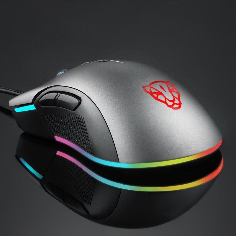 Motospeed V70 USB Wired Gaming Mouse PMW3360 12000 DPI Computer RGB LED Multi-Color Backlight