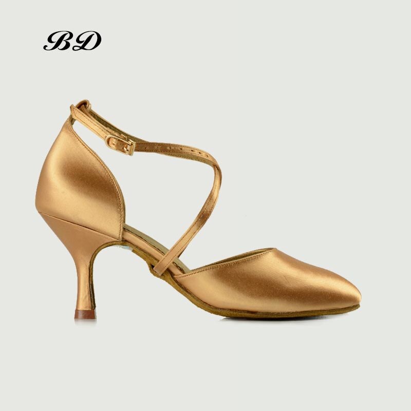 TOP BD Modern Dance Shoes Female Adult Soft Bottom GB Waltz Two truncations Women's Shoe Non-slip Real Leather Sole 103 FREE BAG