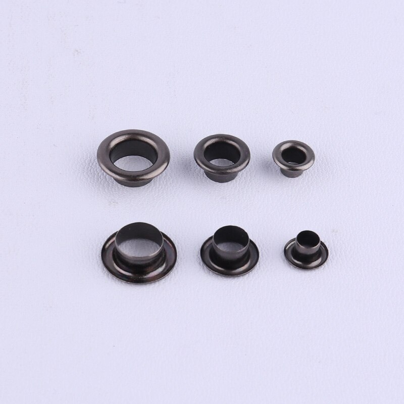 100pcs/lot Eyelet with Washer Leather Craft Repair Grommet Garment Accessories: black color