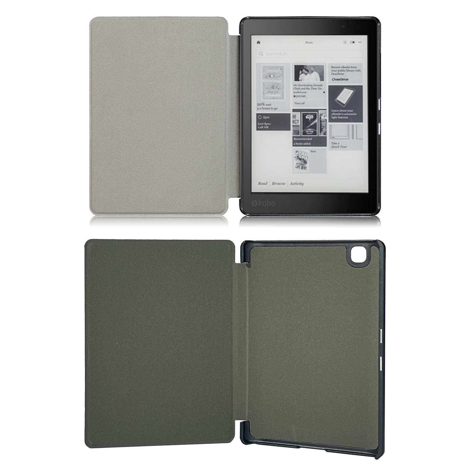 Funda de cuero para KOBO AURA EDITION 2 Funda de 6 pulgadas N236 eReader Ebook Funda Capa Folio magnética Auto Wake Sleep Print Book Cover
