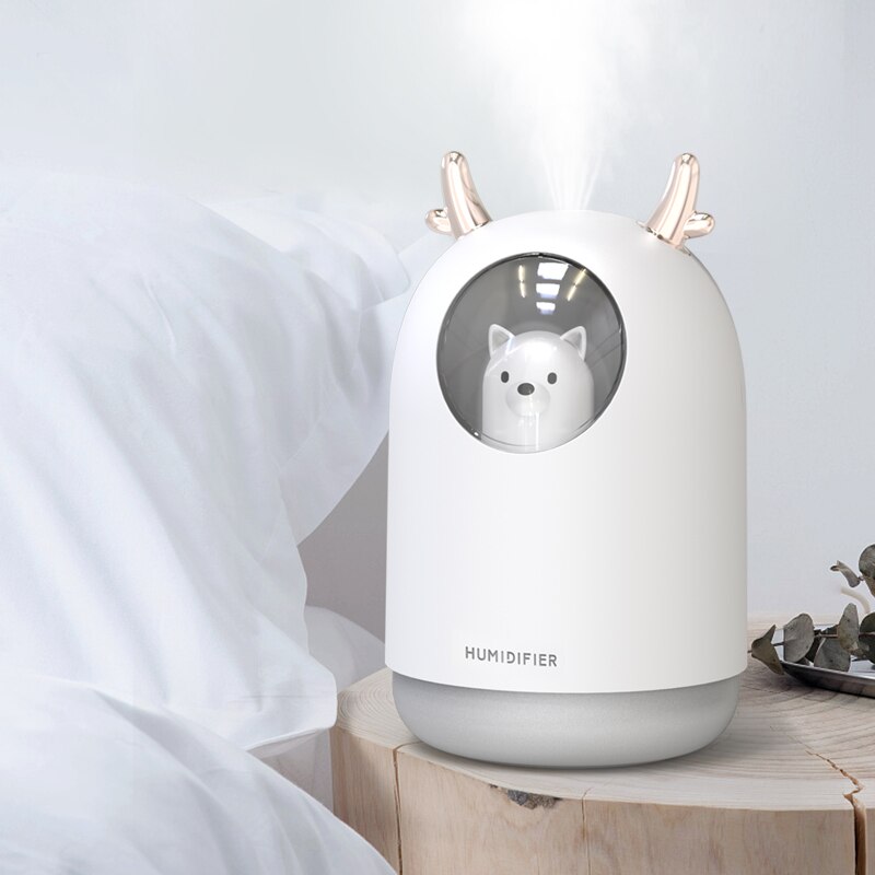 Mini Bear Humidifier Essential Oil Diffuser 300ml Aroma Lamp LED Night Light USB Ultrasonic Fogger Car air freshener