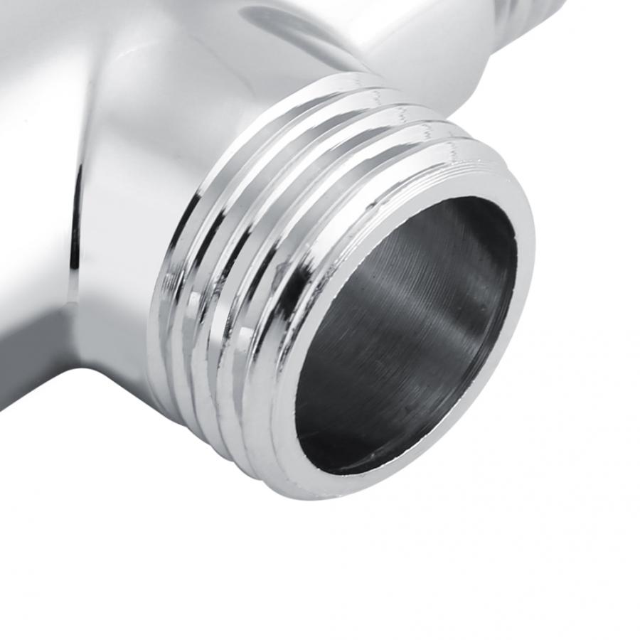 Shower Extension 3-Way T Shape Diverter Shut Off Valve Shower Toilet Bidet Sprayer Water Adapter
