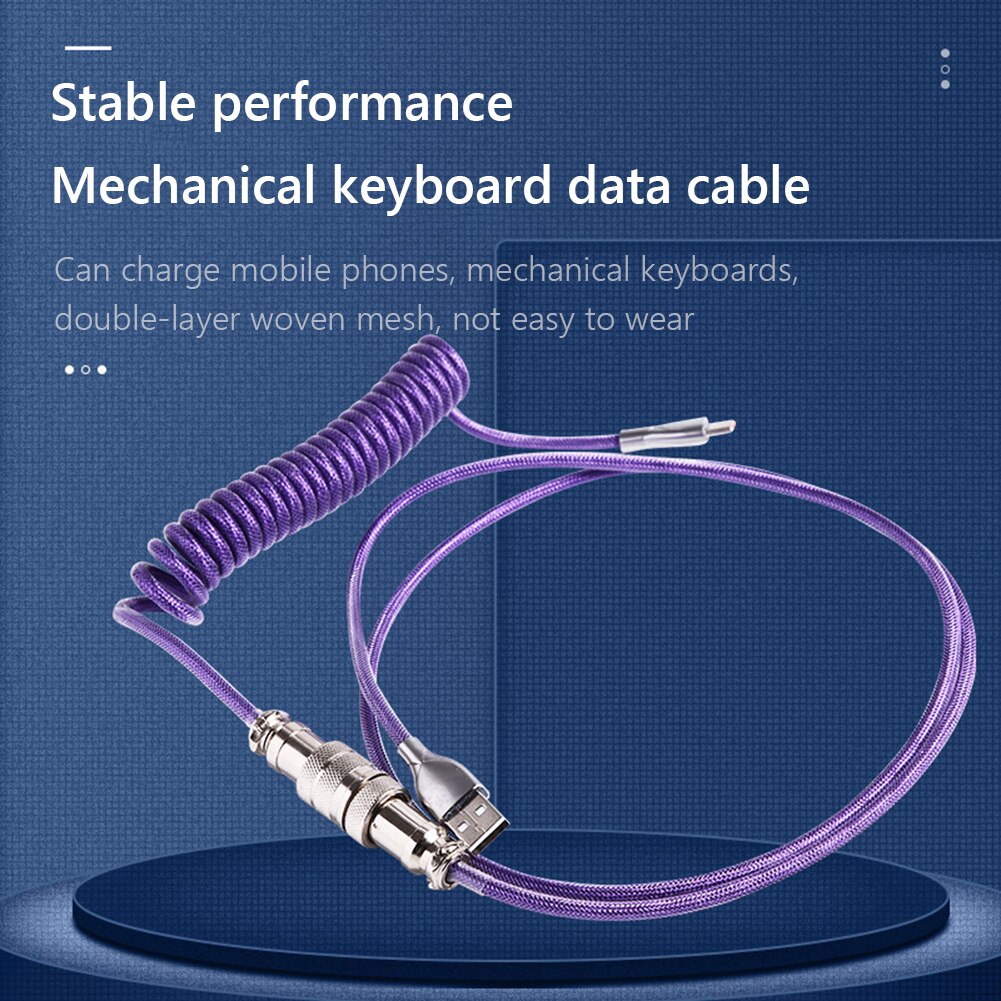 Klawiatura mechaniczna 3M dedykowany kabel Aviator type-c na USB złącze lotnicze przewód sprężynowy kabel danych do ładowania zestaw akcesoriów