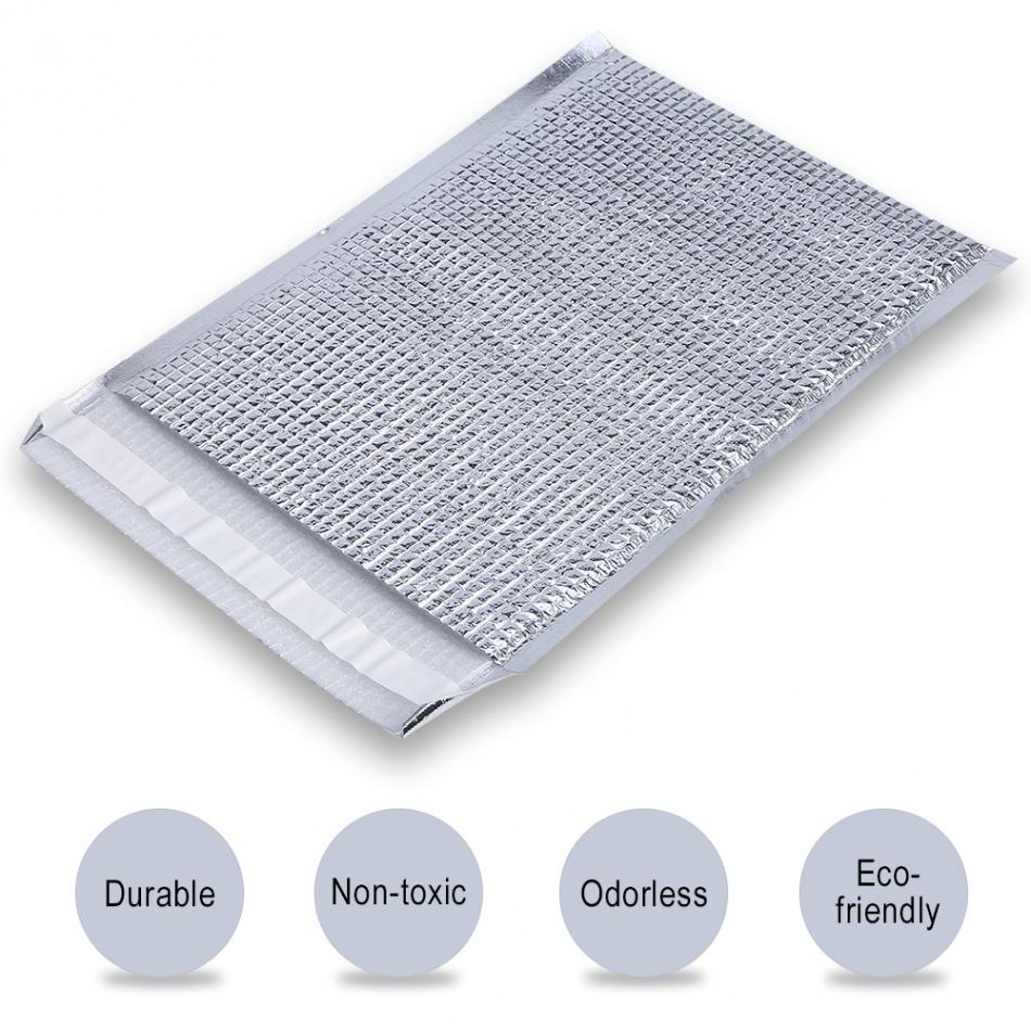 10 Stks/set Aluminiumfolie Geïsoleerde Voedsel Opbergtas Winter Warm Houden Outdoor Picknick Tas Thermische Koeler Fast Food Snack Bag