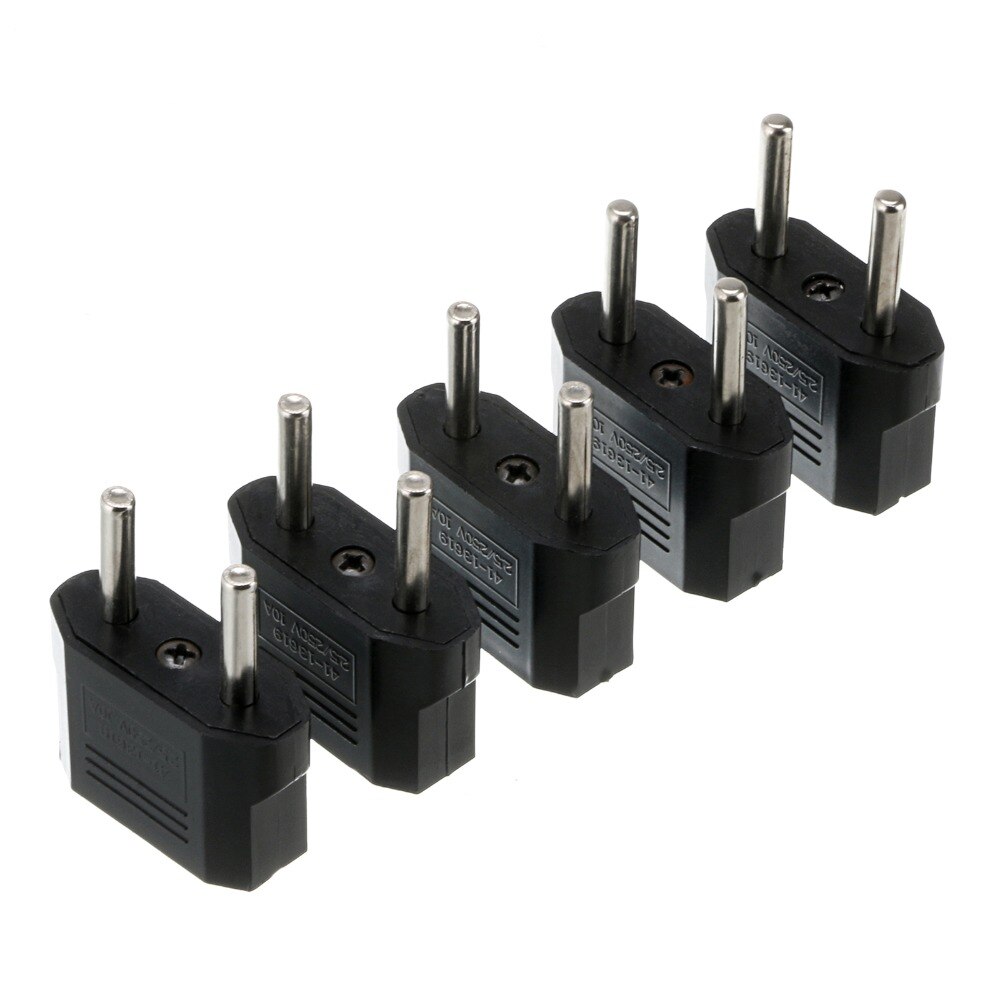 1 stücke Universal--uns EU Stecker Adapter USA toEuro Europa Reise Ladegerät Adapter Stecker Auslauf Konverter 2 Runde Buchse eingang Stift