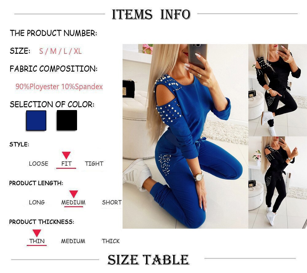 2 stuk Outfits voor Vrouwen Lente 2 delige Set Vrouwen Trainingspak vrouwen Sets Kleding Set Slanke Tops Tee & klinknagel Broek