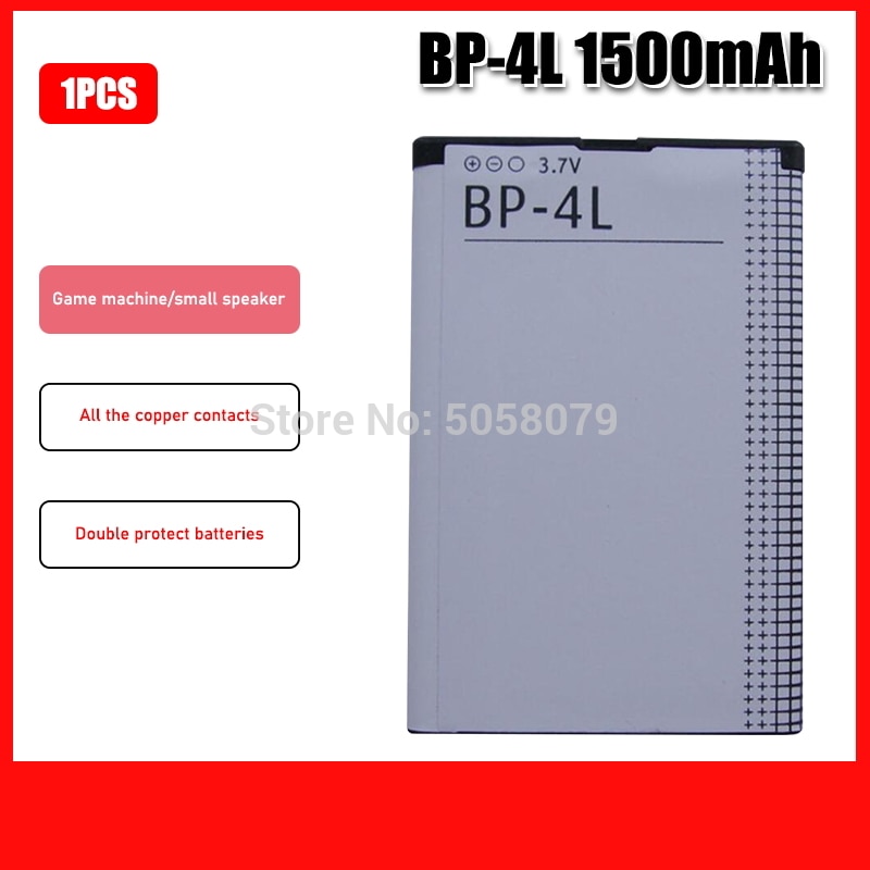 Batería BP-4L 1500mAh para Nokia E52 E55 E63 E71 E72 E73 N810 N97 E90 E95 6790, 6760 de 6650 BP-4L de la batería del teléfono