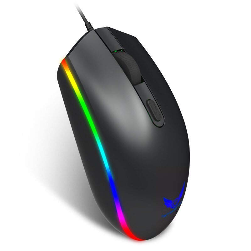 USB Optical Mouse 1600dpi Gaming Mouse RGB Optical Gamer Mice for PC Desktop Laptop Tablet Computer Mouse