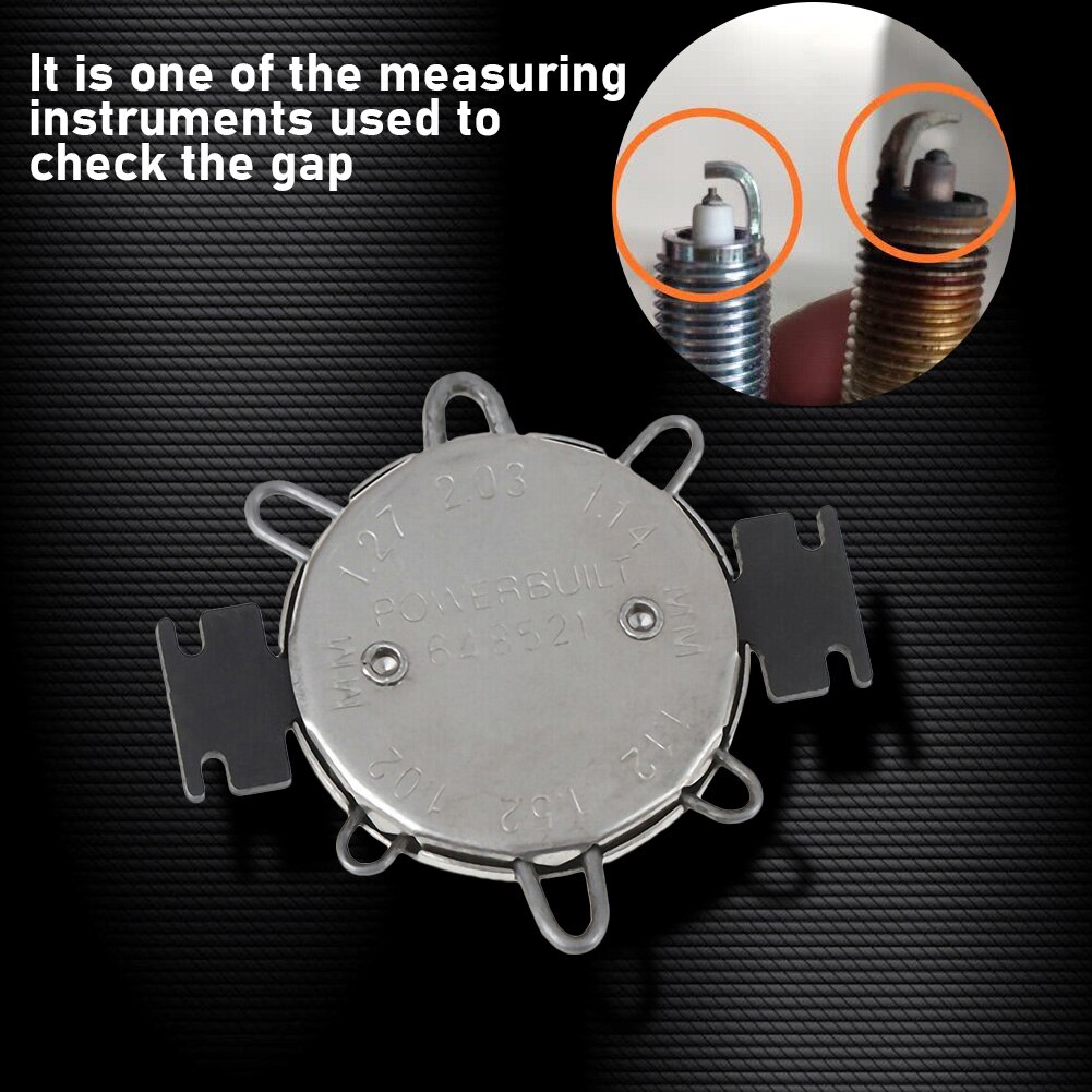 Spark Plug Gap Gauge Opener Measuring Adjustment Tool Gapper Feeler Clearance Spark Plug Gage Caliber for Motorcycle Gauge