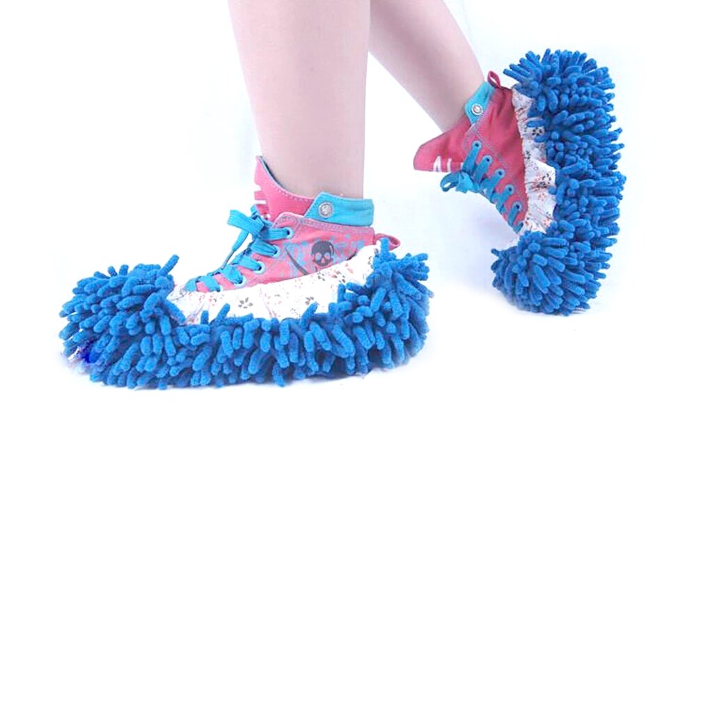 1 stk slikfarve moppe tøffel gulv polering dække renere støv rengøring fod sko