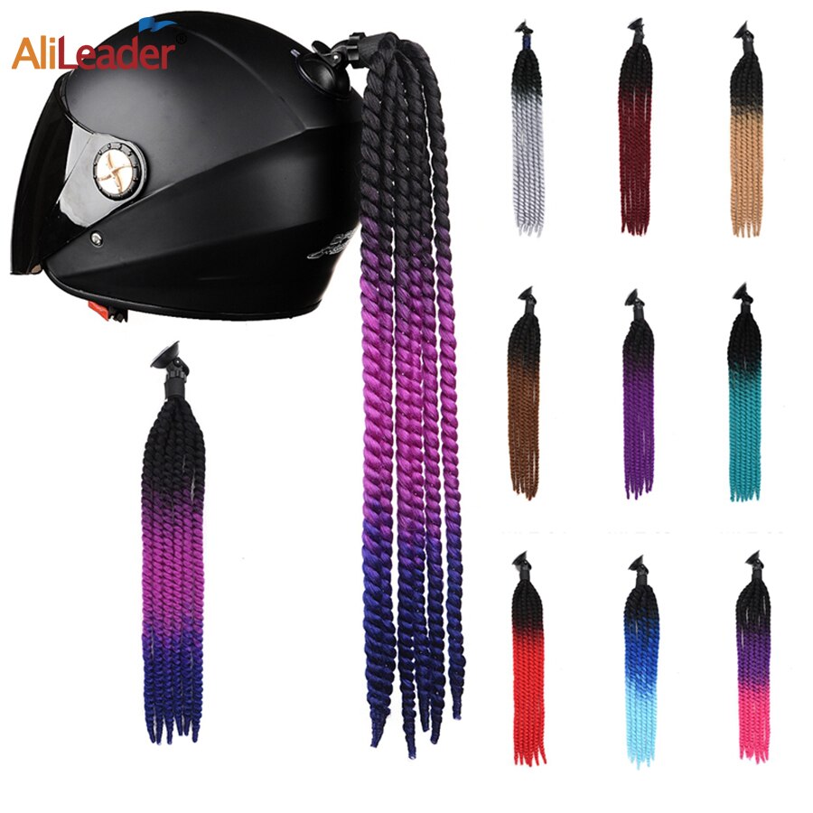 Casque de moto à tresses, queue de cheval tressée, pour Motocross, accessoires de décoration de cheveux
