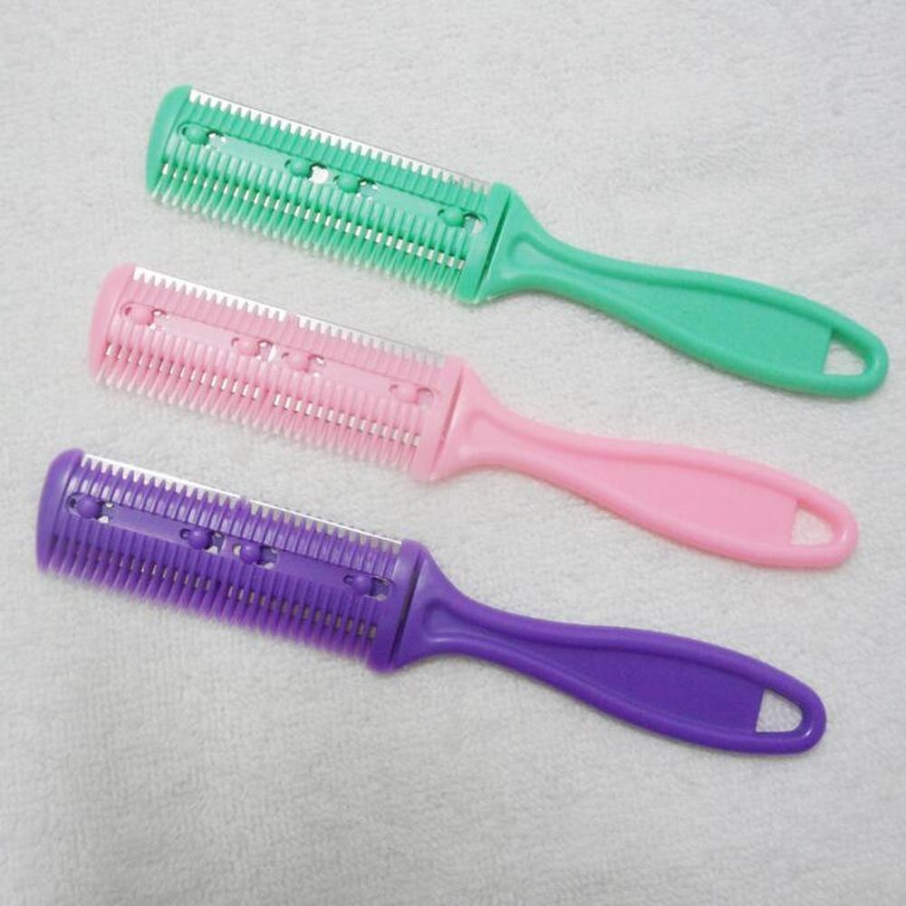 Peine para cortar el pelo con cuchillas de afeitar, cortador de pelo, herramienta de adelgazamiento, peluquero herramienta, herramientas de estilismo DIY para salón de pelo, 1 ud.