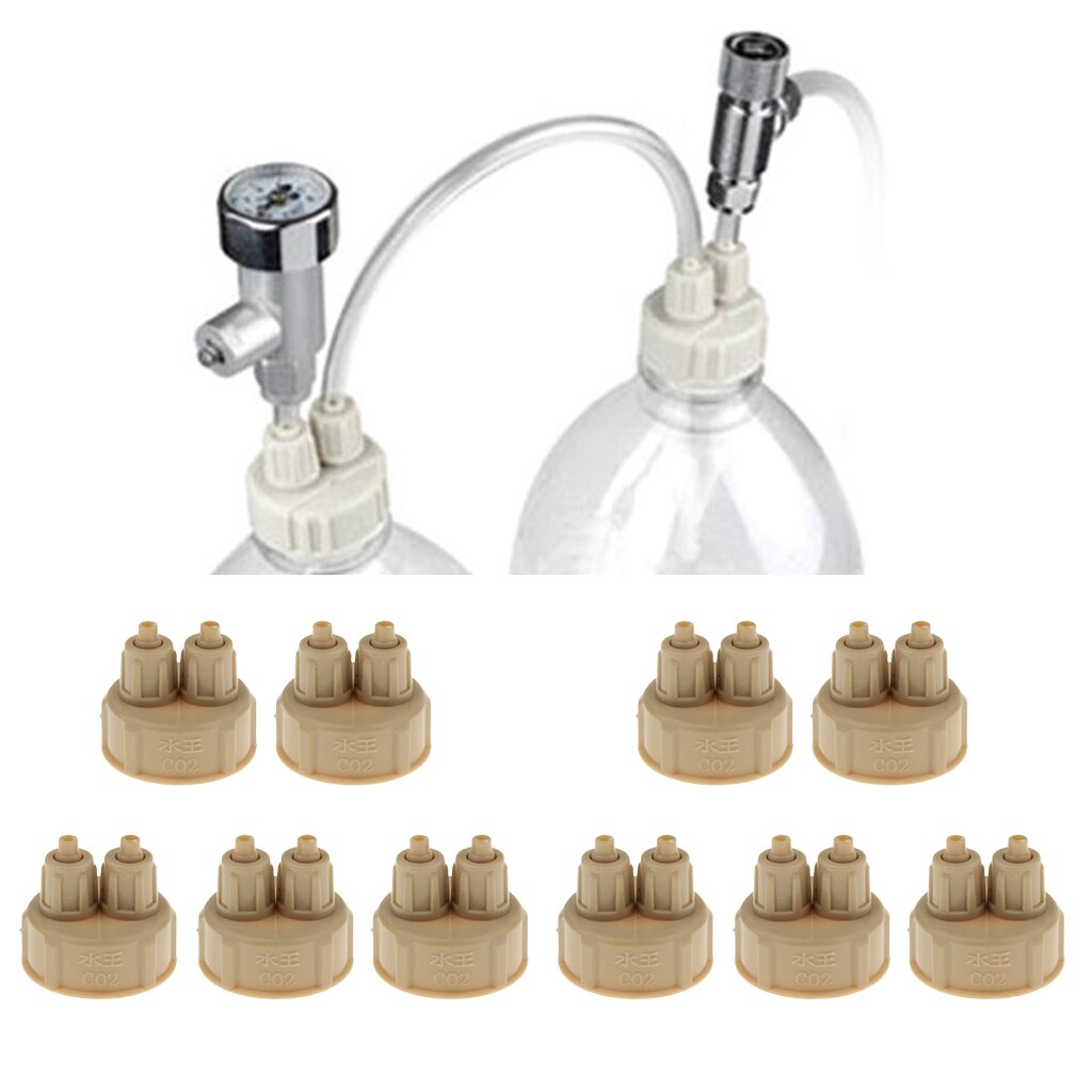 10x Aquarium Fish Tank Supplies DIY Co2 Diffuser System Generator Bottle Cap