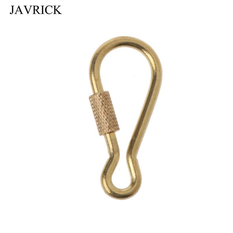 1Pc Simple Brass Key Chain DIY Keychain Ellipse Oval Shape Screw Lock Key Ring Clip Hanging Holders Accessories For Jewelry