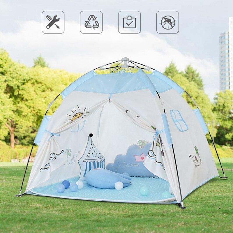 Portable Play Tent Toddler Indoor Playhouse Children Outdoor Garden Folding Tent House Castle -Up Tent for Kids