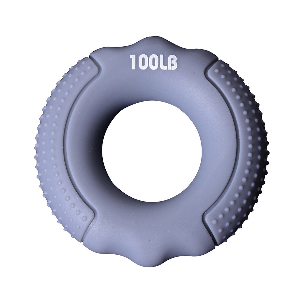 Finger Gripper Silica Gel Portable Hand Grip Gripping Ring Carpal Expander Finger Trainer Grip Strength Rehabilitation fitness: Gray
