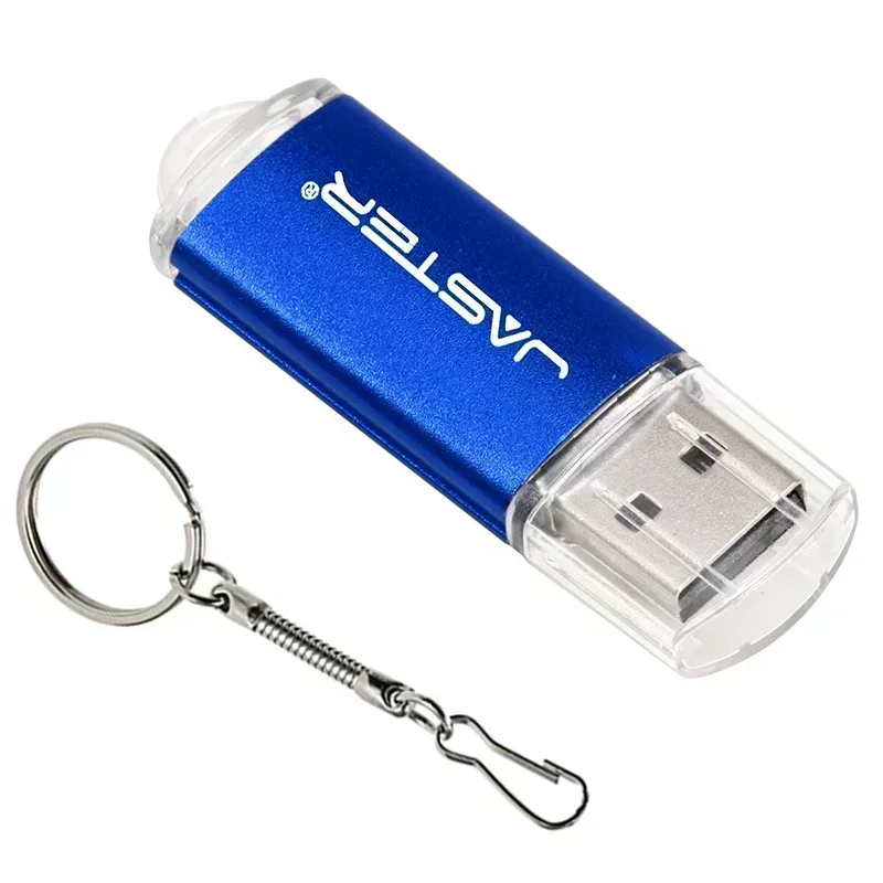 JASTER Niestandardowe logo Pendrive 4GB Mini pamięć flash USB 8GB Bezpłatny brelok do kluczy Pamięć USB 16GB Prezent biznesowy Dysk U 32GB Prezent pożegnalny: Niebieski / 120 gb
