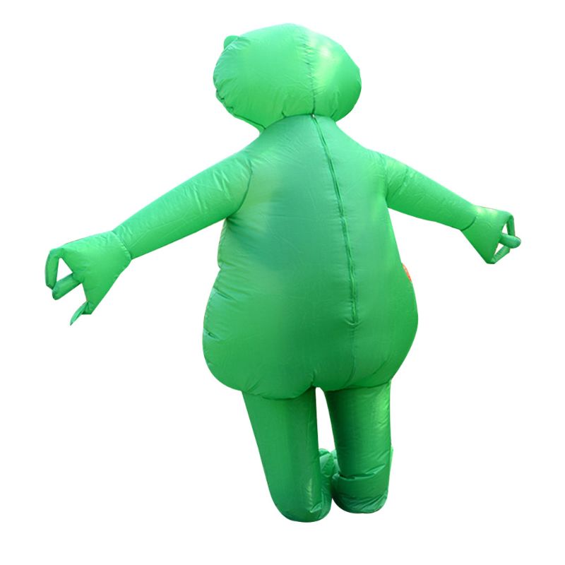 Inflatable Frog Costume Adults Funny Blow up Outfit Halloween Cosplay Clothing H55B