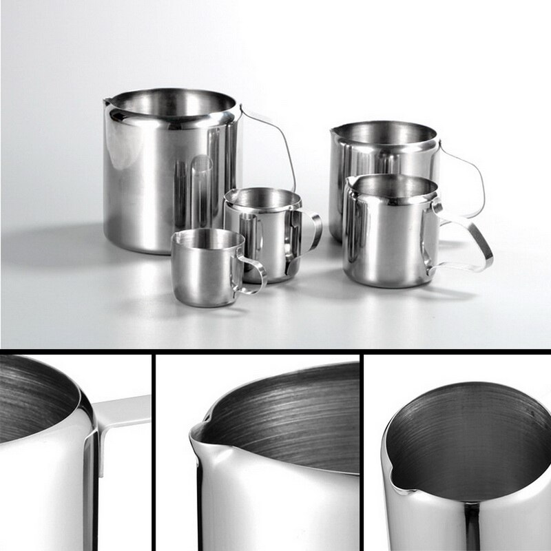 Stainless Steel Milk Frothing Jug Espresso Coffee Mug Pitcher Barista Craft Coffee Cappuccino Cups Latte Pot Kitchen Accessories