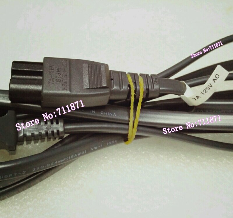 US C7 Power Cord 2X0.824 18AWG Pure copper AC 7A 125V 2P Power Cable Line 2M 200cm 2Pin US plug C7 Power Line Cord Cable Wire
