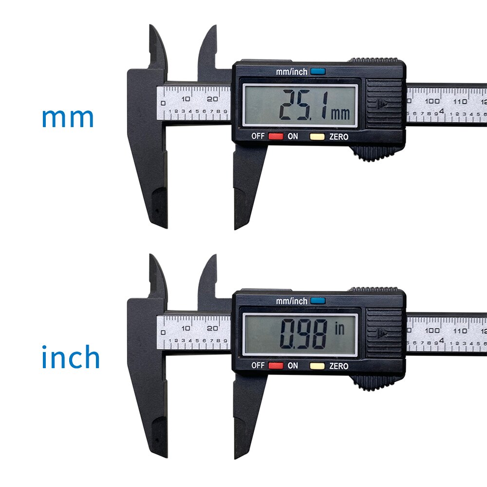100mm 150mm elektronické digitálne posuvné meradlo 6 palcové uhlíkové vlákno posuvné meradlo mikrometer merací nástroj digitálne pravítko