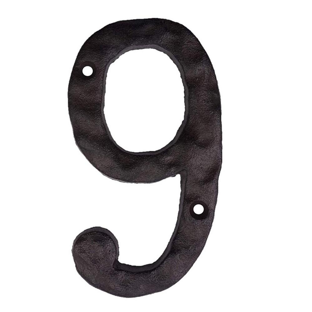 Wall Mounted 8cm Cast Iron Metal Door Number Sign House Number Digits for Hotel Apartment Home Street Garden Outdoor DIY Decor