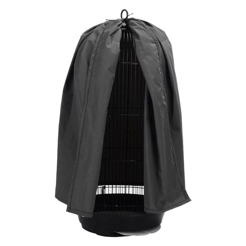 Classique rond dôme haut oiseau Cage couverture bouclier Cage à oiseaux lumière couvre jupe accessoires écran pour perruches amour oiseaux perruches: Gray