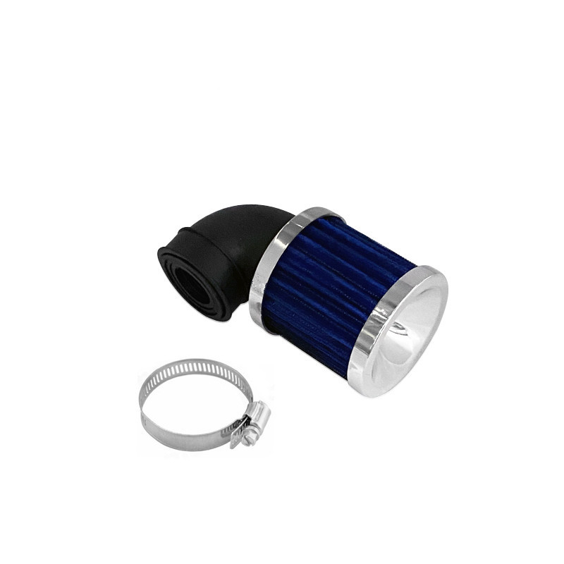 28–48 mm Universal--Motorrad 90 ° Biege Luft Aufnahme Filter Reiniger Schmutz Fahrrad BobberChopper Cafe Rennfahrer alt Schule: Champagner