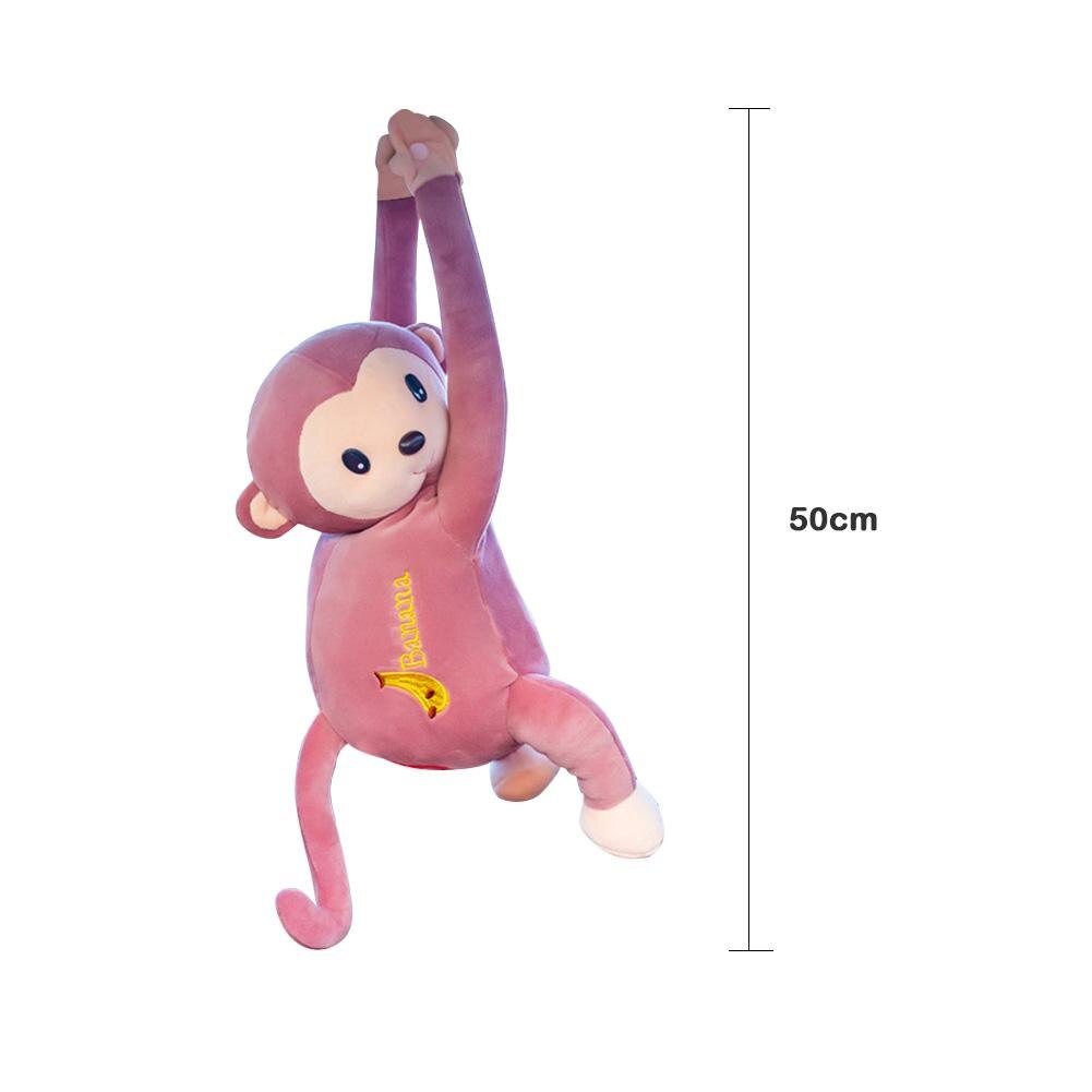 Plush Hanging Monkey Tissue Box Doll Toy Car Paper Towel Pumping Set Tray Ornamental and Practical Integration Nice