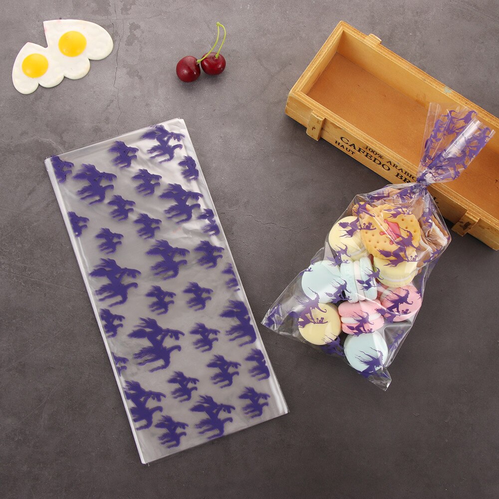 50pcs Halloween Candy Bag Treat Bags Cookie Candy Baking Packaging Pumpkin Bat Witch Halloween Party Decoration Supplies