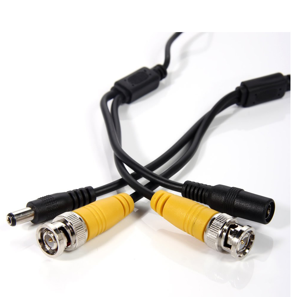 MOOL 50 FEET DVR CCTV CAMERA VIDEO POWER CABLE CORD RCA BNC Black