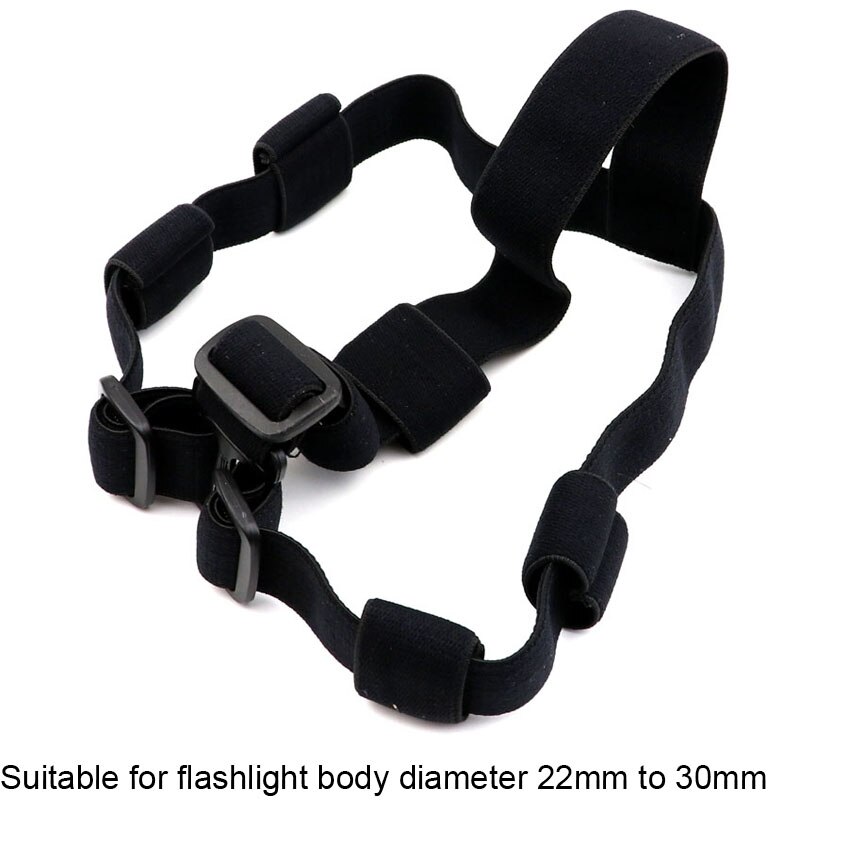 Varias bandas para la cabeza de linterna, correa ajustable elástica de nailon, soporte de montaje Frontal lateral para linterna LED, lámpara de faro: G