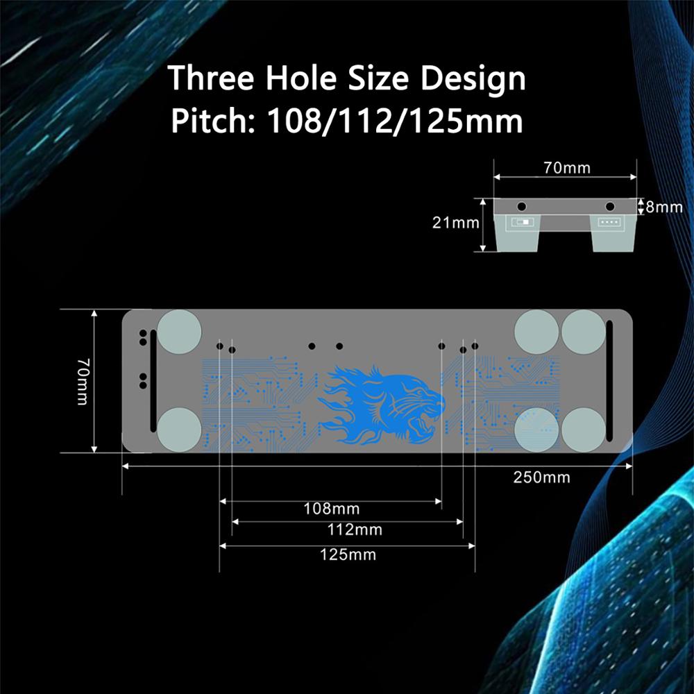 PCI- E 3.0 16X Graphics Card vertical kickstand/base with RGB LED Light for DIY ATX case