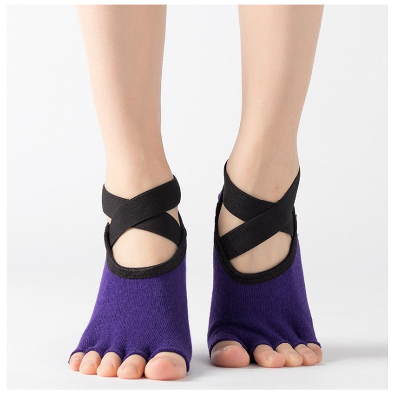 Vrouwen Bandage Yoga Sokken Anti-Slip Quick-Droog Demping Pilates Ballet Sokken Goede Grip Voor Mannen & Vrouwen katoenen Sokken