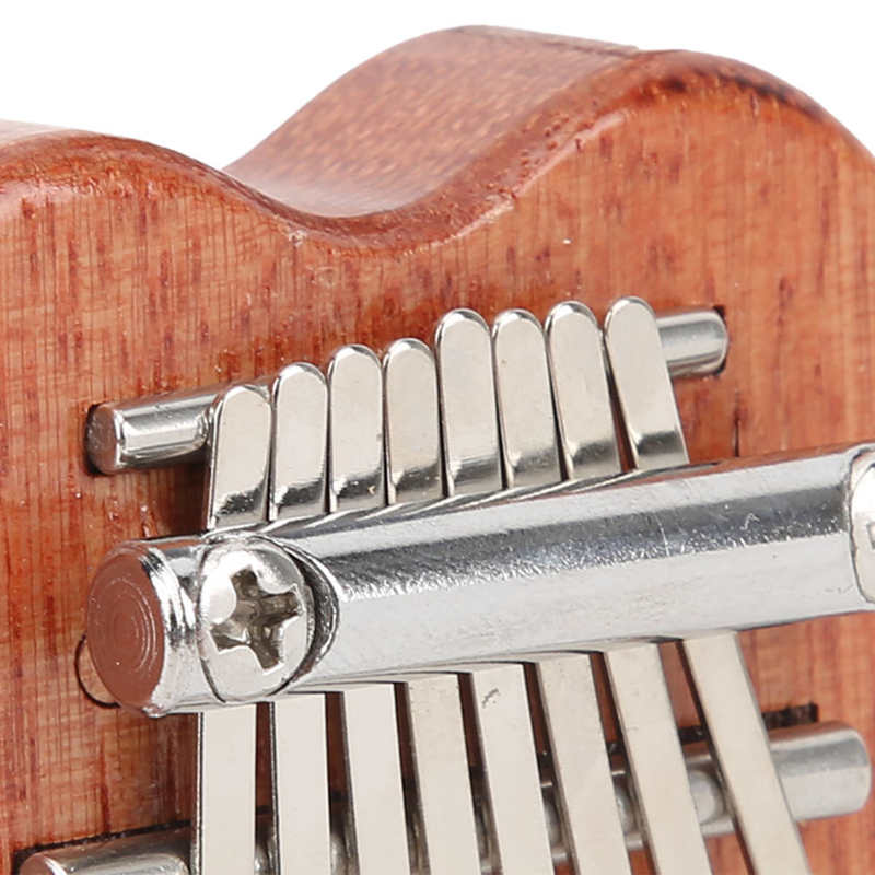 Mini Piano à doigts à 8 tons, Instrument de clavier, son Unique, Portable, couleur bois, avec lanière pour la musique