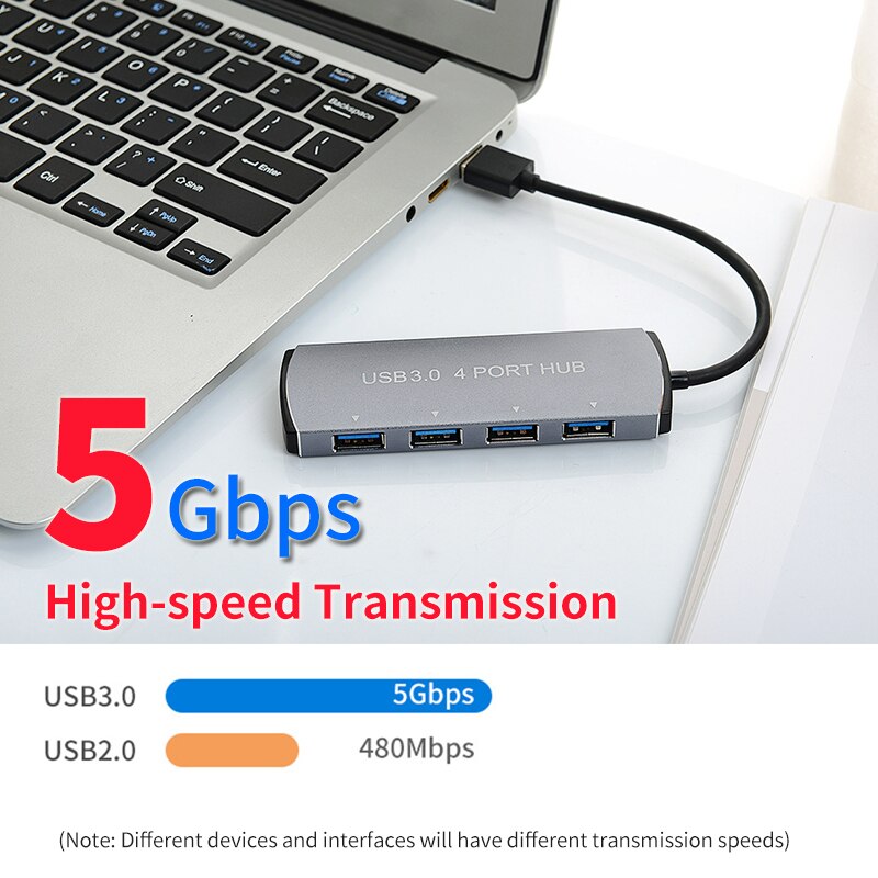 USB 3.0 hub 4 Port Converter High Speed Data Transmission Rate Support Multi USB Devices Splitter Expansion Plated Adapter