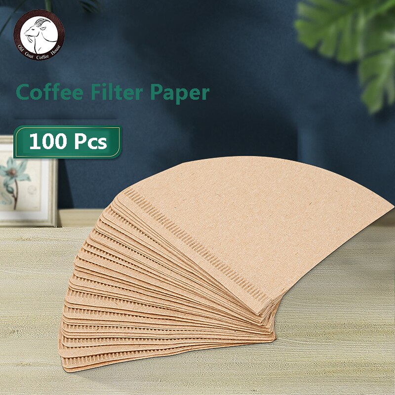 40/100pcs Cone Coffee Filters Paper 2-6 Cups Natural Coffee Filters Unbleached Paper Filters V02 Compatible with V60