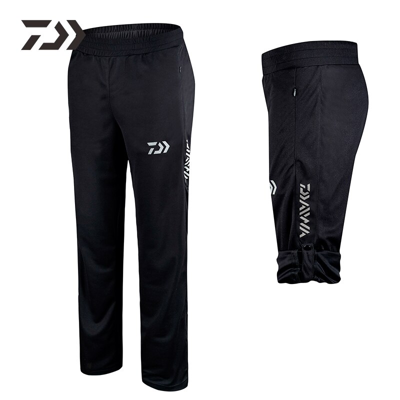 Daiwa Summer Breathable Pants Fishing Adjustable Full Length Trousers Adjust Half Length Pants Men Outdoor Camping Clothing