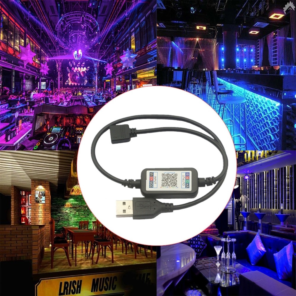 DC 5V 12V 24V RGB Led Controller APP Bluetooth RGB Music Controller For Led Strip Light 5050 4 Pin Mini RGB Controller 5V-24V