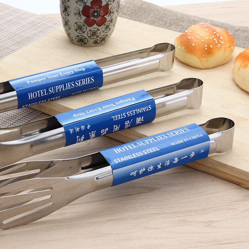 23/29/33cm Tragbare Lebensmittel Zange Edelstahl Zangen Küche Salat Brot Kochen Zange essen Clip Grill Clip Küche Werkzeuge