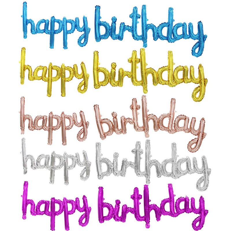 Una pieza feliz Globos de Decoración de cumpleaños oro rosa carta de Globos Decoraciones para de cumpleaños Globos Balony Anniversaire