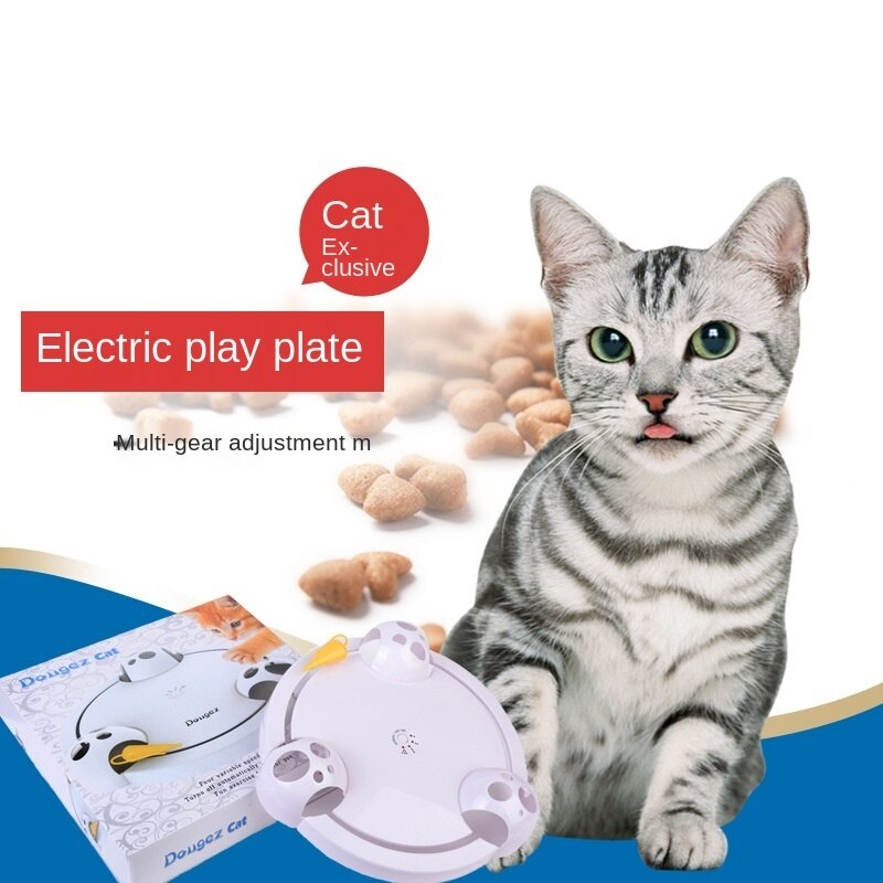 electric cat toy cat turntable crazy game cat catching mouse doggs pet products