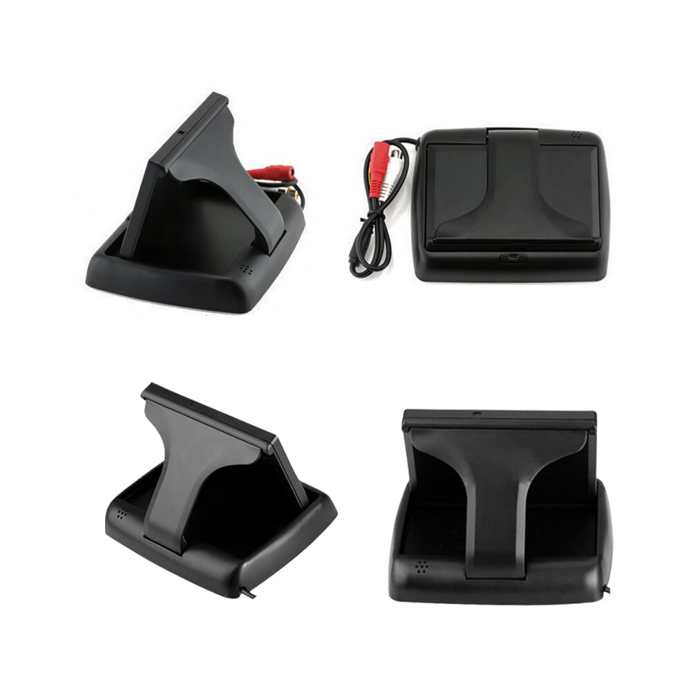 AOSHIKE-Monitor plegable para coche, 4,3 pantallas, con cámara, aparcamiento, 12V, pantalla TFT LCD, Universal, 640x480