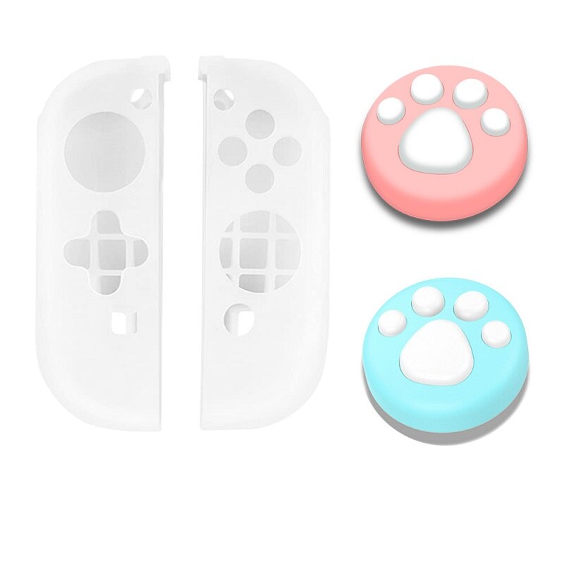 Funda protectora de silicona para Nintendo Switch Joy Con: White