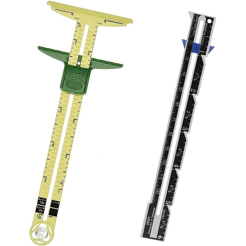 5-in-1 schuifmeter meetinstrument multifunctionele kunststof tekenliniaal huishoudelijke kleermaker patchwork liniaal naaiaccessoires: Donker Kaki
